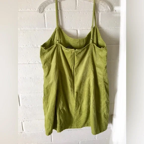 Wild Fable Lime Green Corduroy Mini Dress - Picture 4 of 12